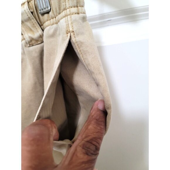 Converse Mens Beige Elastic Waist Jogger Pants With Black Drawstring Size XS - Picture 7 of 13